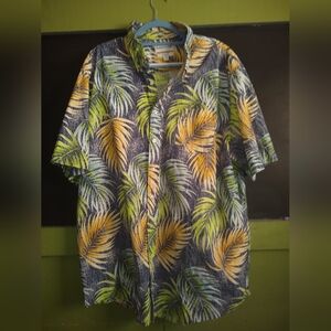 Saddlebred Men's Tropical Leaf Print Shirt